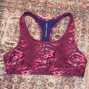 Under Amour Pink animal print sports bra